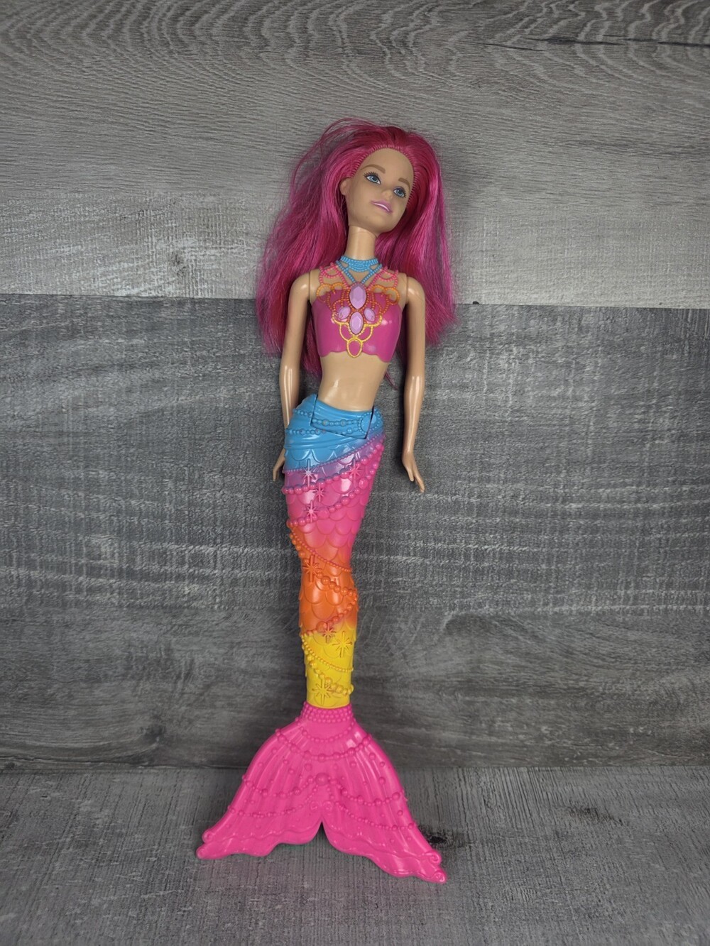 Barbie Fashion Rainbow Mermaid Doll #DHM47 Pink Hair Mattel b282